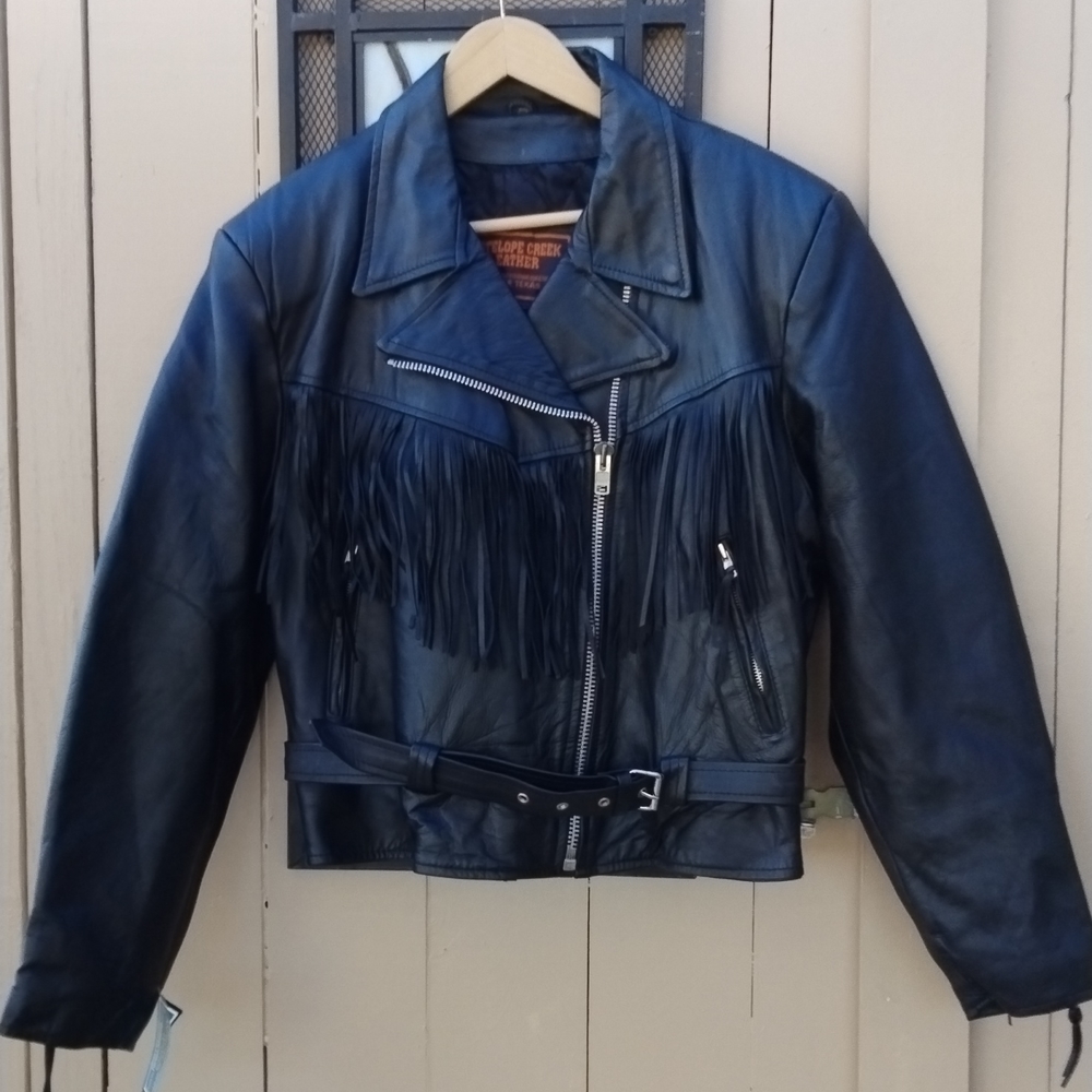 Fringe vintage motorcycle jacket